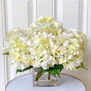 Large Real Touch Off White/Cream Hydrangea Arrangement - Finest Real Touch Flowers - Faux Arrangement