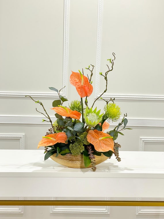 アンスリウムとプリメラのデイップフラワーアレンジメント アンスリウムとプリメラのデイップフラワーアレンジメント