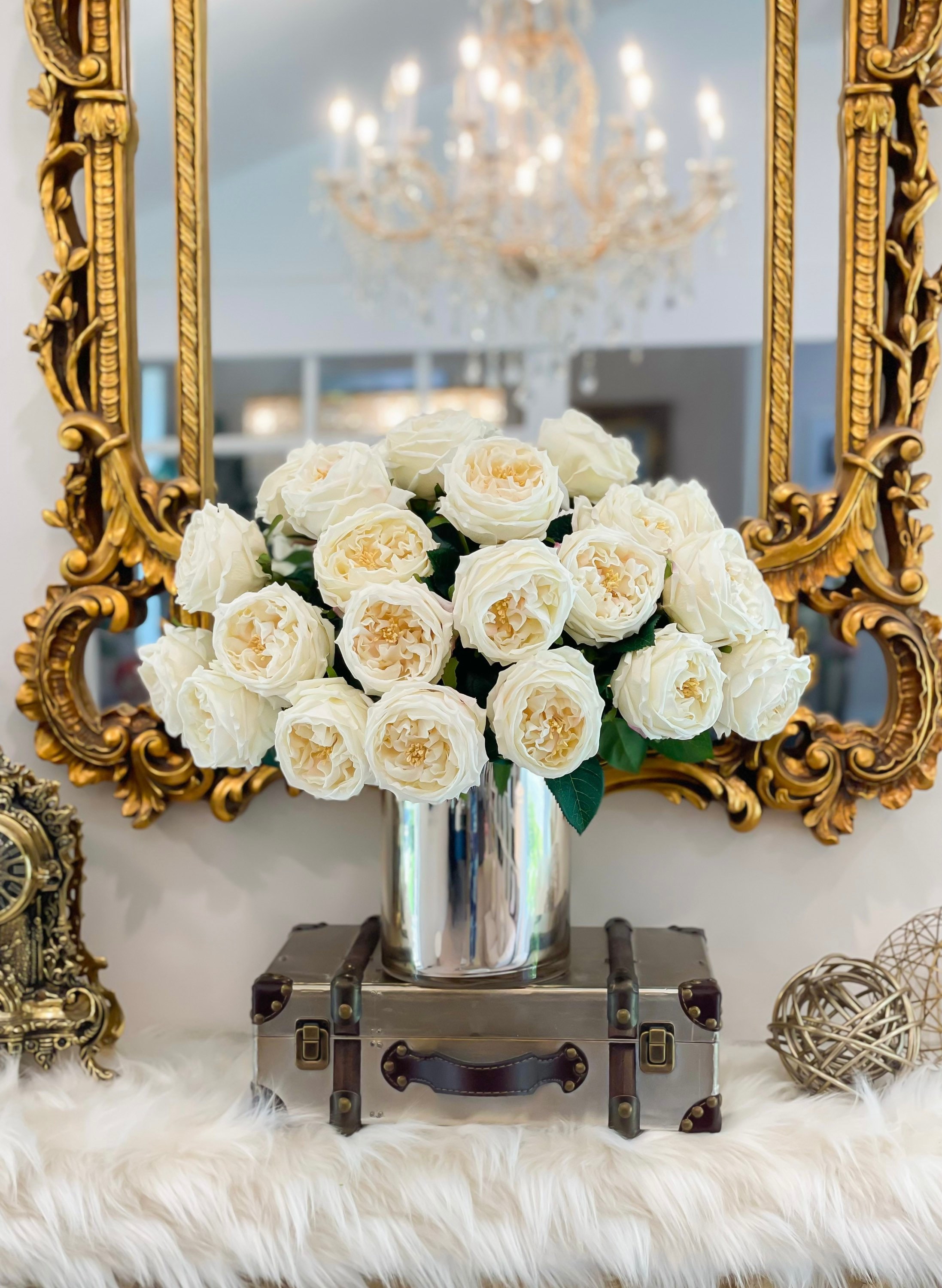 tx8627 Fleur Antique Champagne ゴールド Teleflora's Champagne & Gold in Rochester NY - Fabulous Flowers