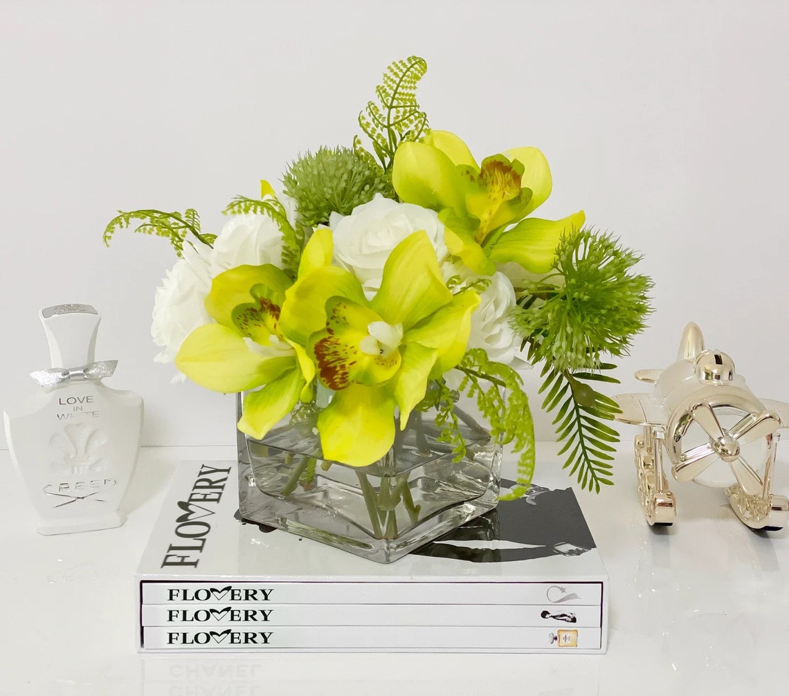 Real Touch Centerpiecerose Real Touch Flower Arrangement Etsy