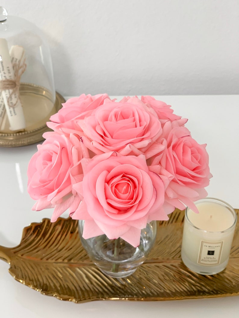 Real Touch Rose Arrangementreal Touch Flower Arrangementrose Etsy