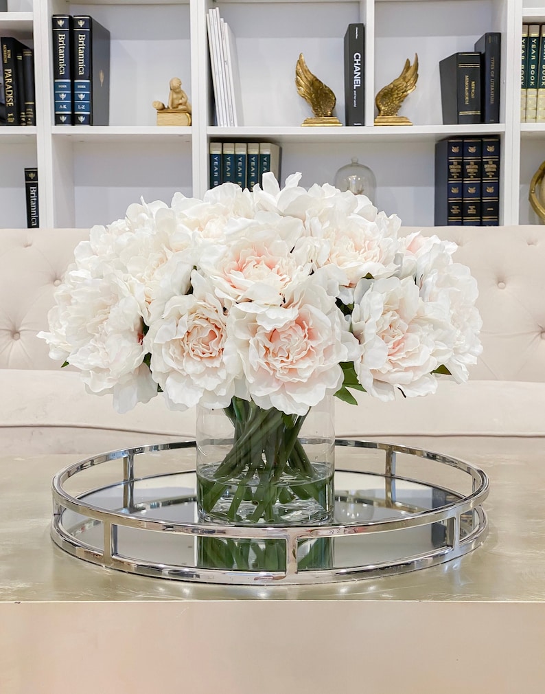 17 LARGE Real Touch Peony/peonies Arrangementsilk Floral Etsy