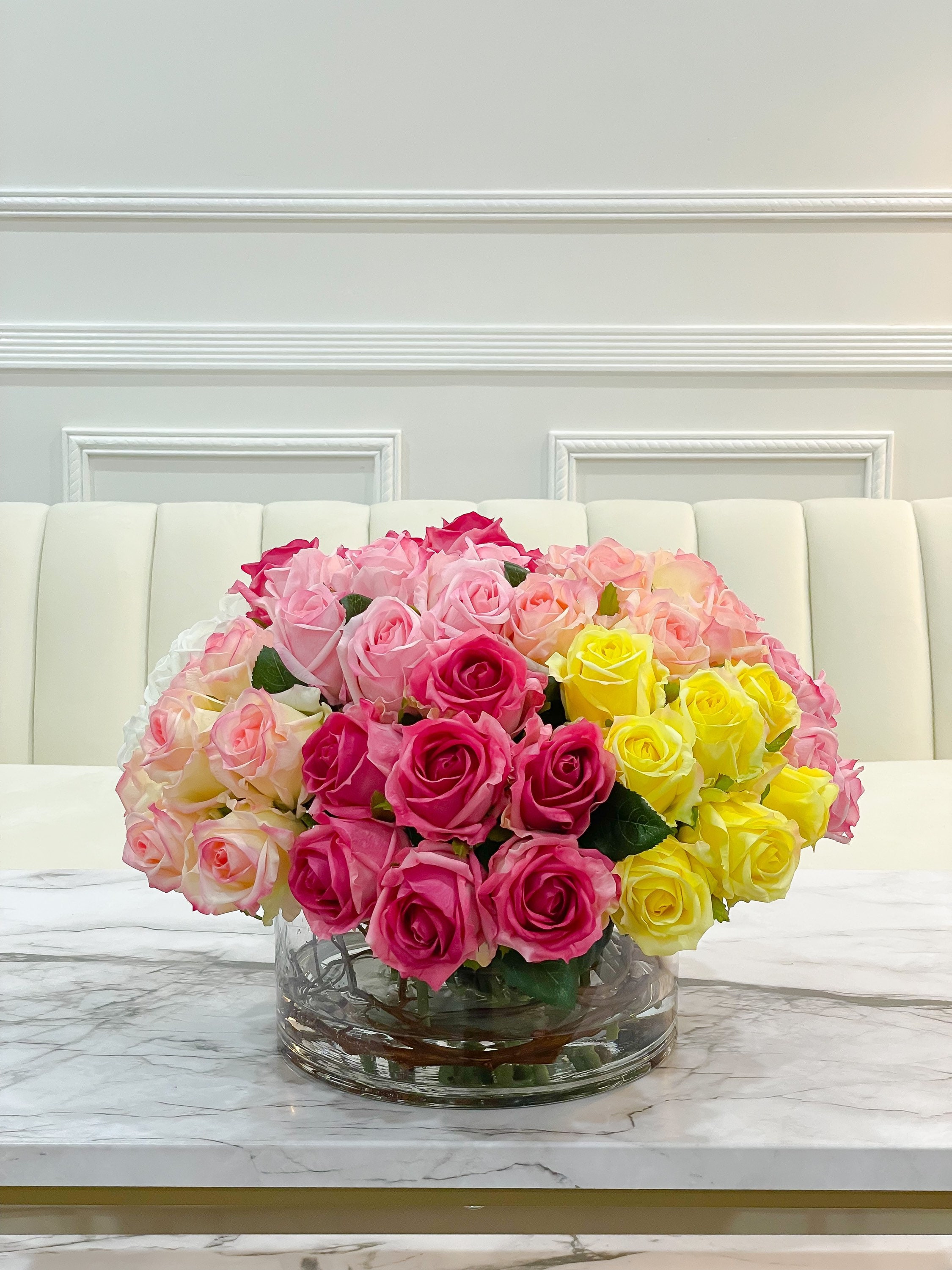 Buy X-large Exclusive Finest Real Touch Roses Arrangement-multi Online in  India 