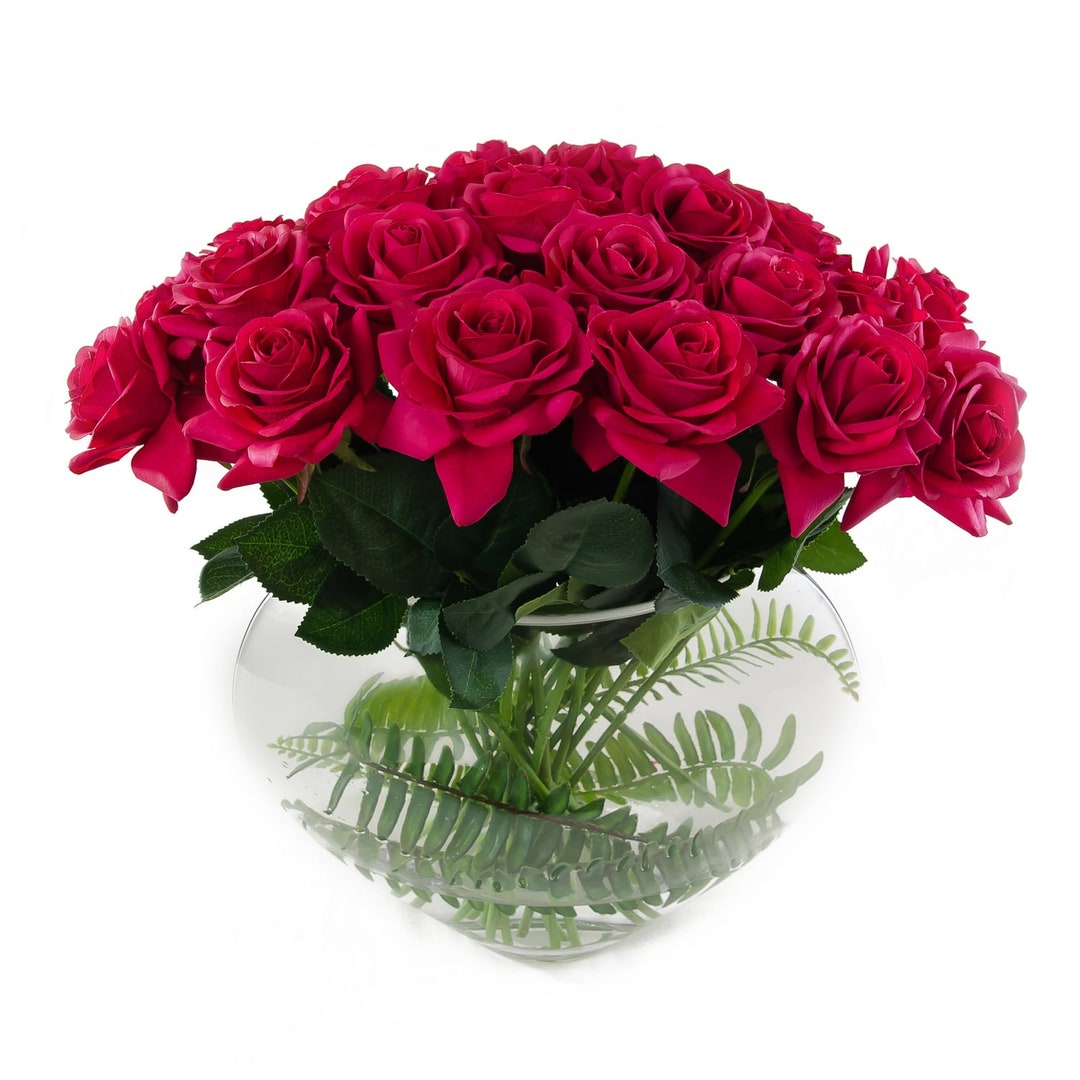 20 Real Touch Red Rose Arrangementreal Touch Flower Arrangement