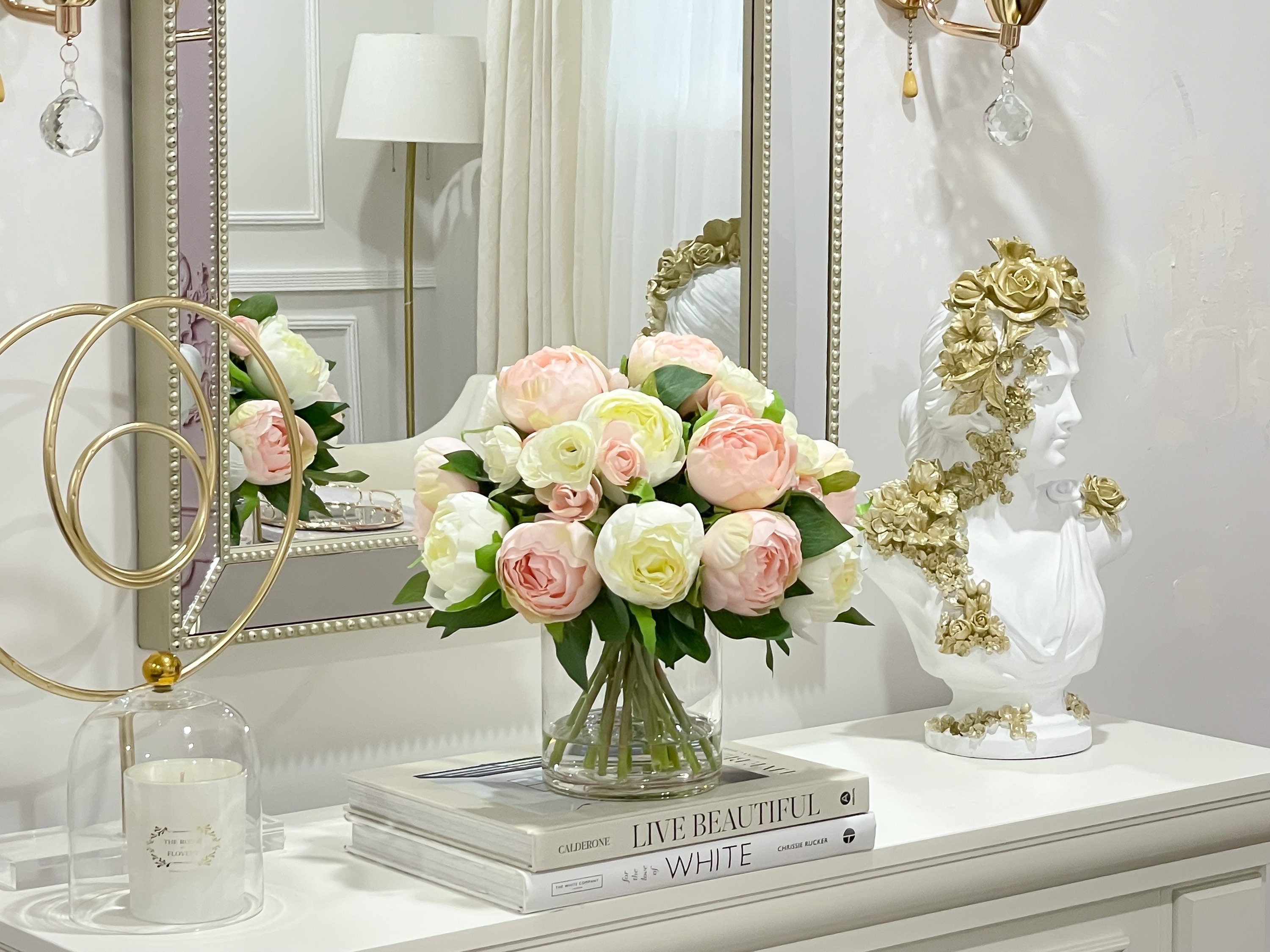 cn-Knight Rosa artificiale, 12 pezzi, stelo lungo 50 cm, fiore artificiale vellutato, per matrimonio, bouquet da sposa, decorazione per la casa, centrotavola per inaugurazione della casa (rosa chiaro