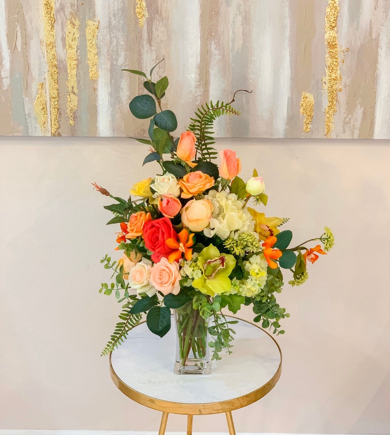 Silk Floral Arrangementsmodern Farmhouse Arrangementreal Etsy