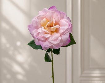 Grote, realistische Engelse tuinroos, de mooiste kunstrozenstelen, woondecoratie, kunstbloemen.