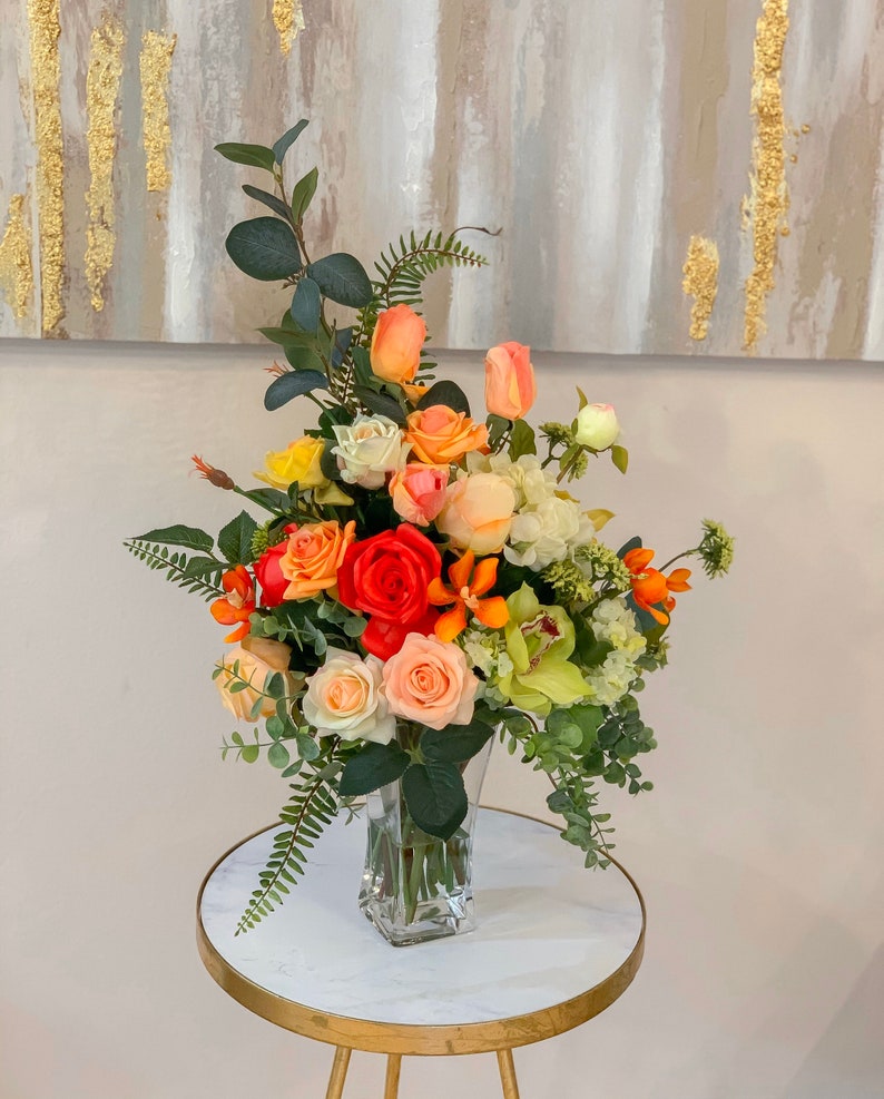 Silk Floral Arrangementsmodern Farmhouse Arrangementreal Etsy