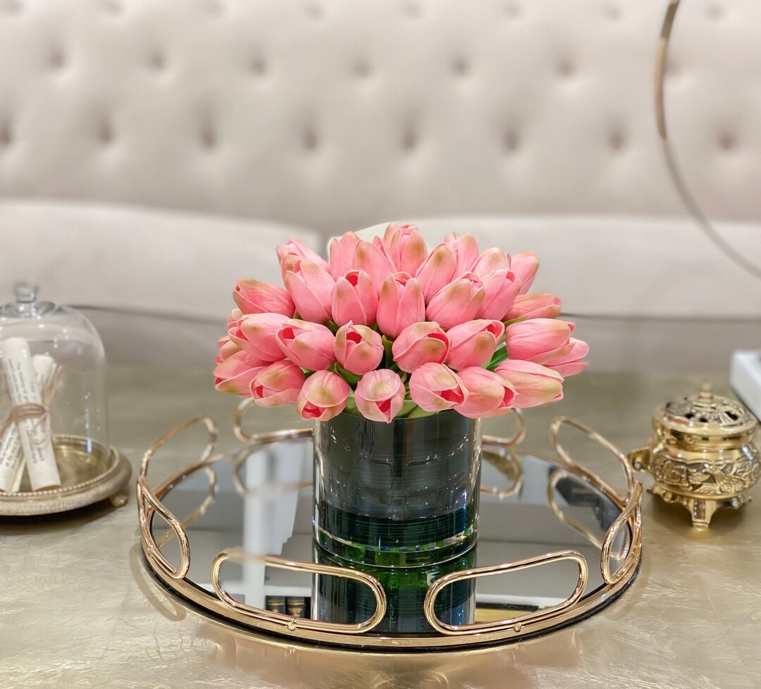 Light Pink Real Touch Flower Centerpiecereal Touch Flower Arrangement