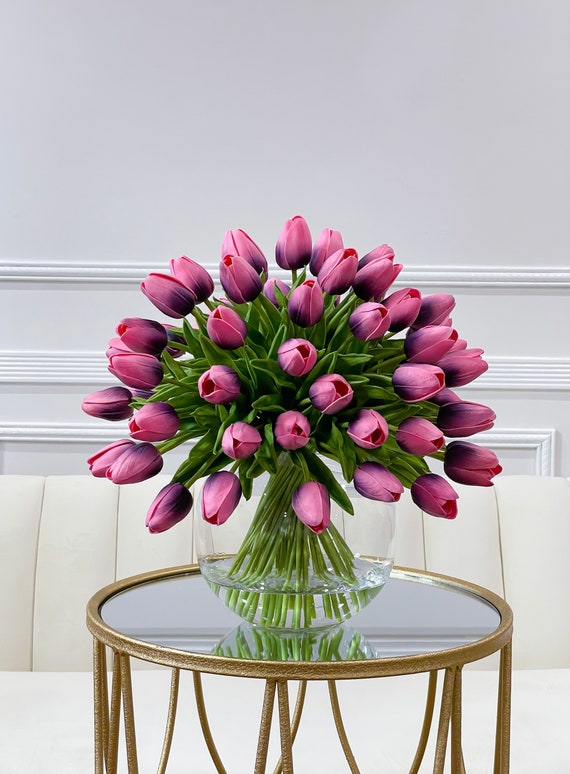 X Arreglo de tulipanes grandes con 60 tulipanes blancos / - Etsy México