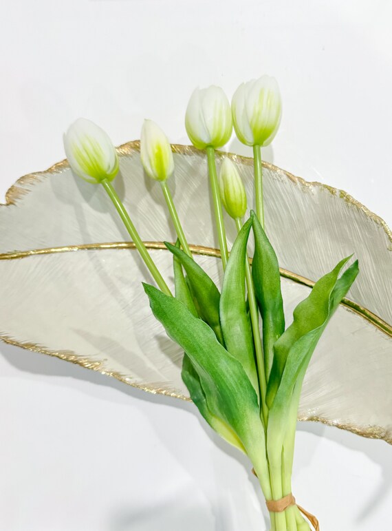 Mandy's Tulipani Artificiali In Poliuretano - 20 Steli, 34 Cm, Morbidi E Realistici - Marrone, Decorazione Casa, Matrimonio, Centrotavola