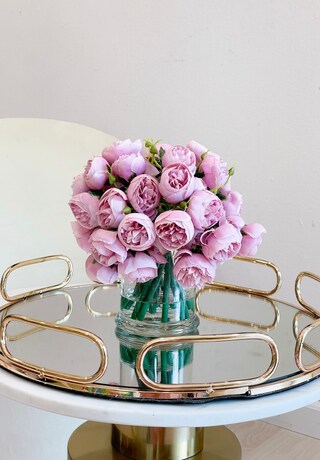 6 Mazzi Di Peonie Artificiali Rosa Delicato – Fiori Finti In Seta Per Centrotavola E Decorazioni Nuziali
