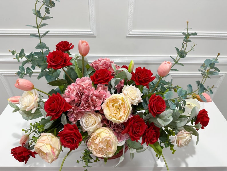 Xlarge Premium Real Touch Floral Artificial Arrangement Faux Etsy