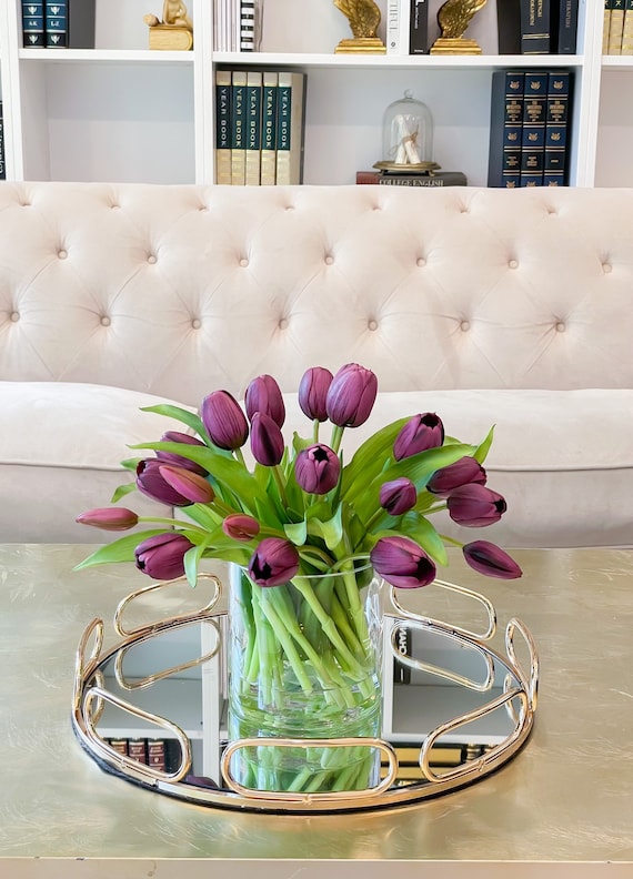 MOTUZP Reafor - 6 Rami Di Tulipani Artificiali Viola, Fiori Finti In Poliuretano, Bouquet Per Decorazione Casa E Matrimoni - 3