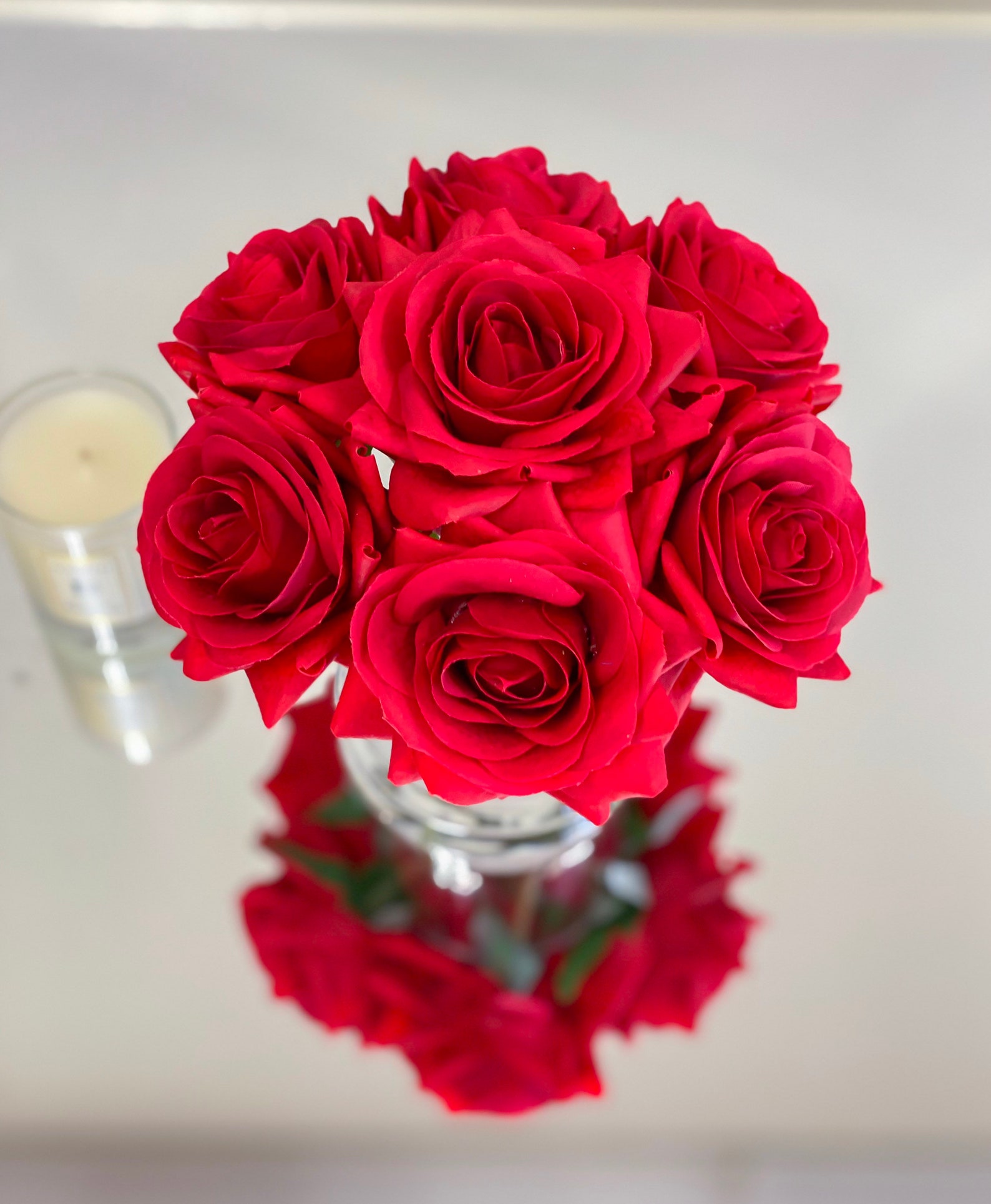Red Arrangement red Rose Floral Arrangements-silk Rose - Etsy