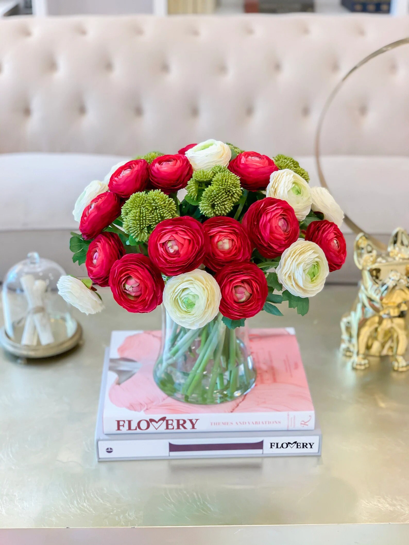 Large Premium Finest Artificial Ranunculus Arrangement Etsy