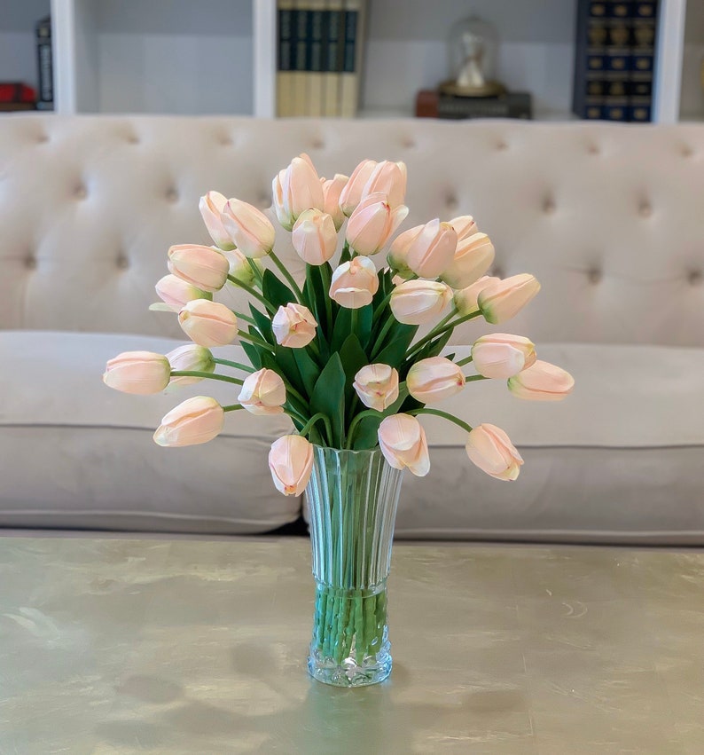 Tulips Real Touch Flowers Centerpiece Large Centerpiece Etsy