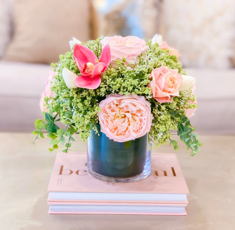 Large Centerpiecetable Centerpiecelarge Real Touch Flower Etsy