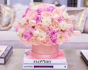 Luxury X-Large Finest Real Touch Flower  Arrangement In Box - Flovery's Exclusive - Premium Everlasting Real Touch Flowers