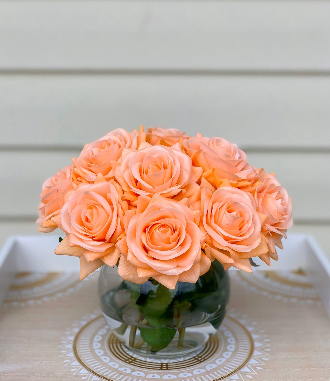 Real Touch Orange Roses Arrangementorange Real Touch Flower