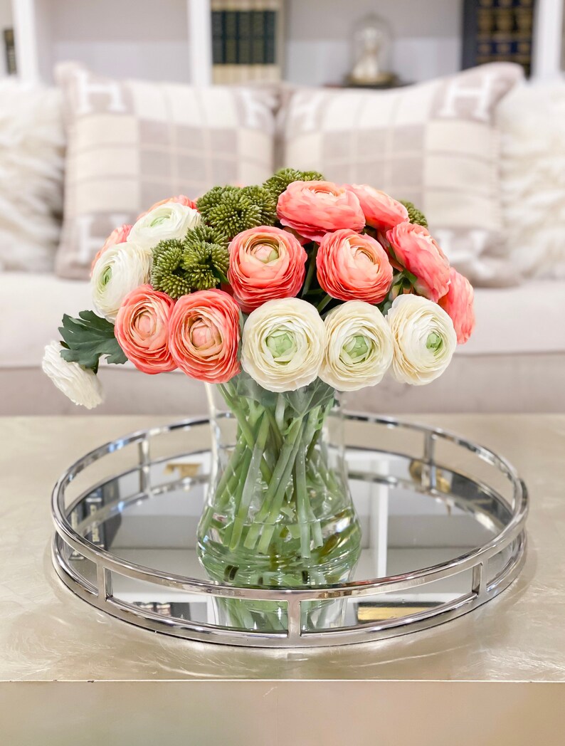 Large Premium Finest Artificial Ranunculus Arrangement Etsy