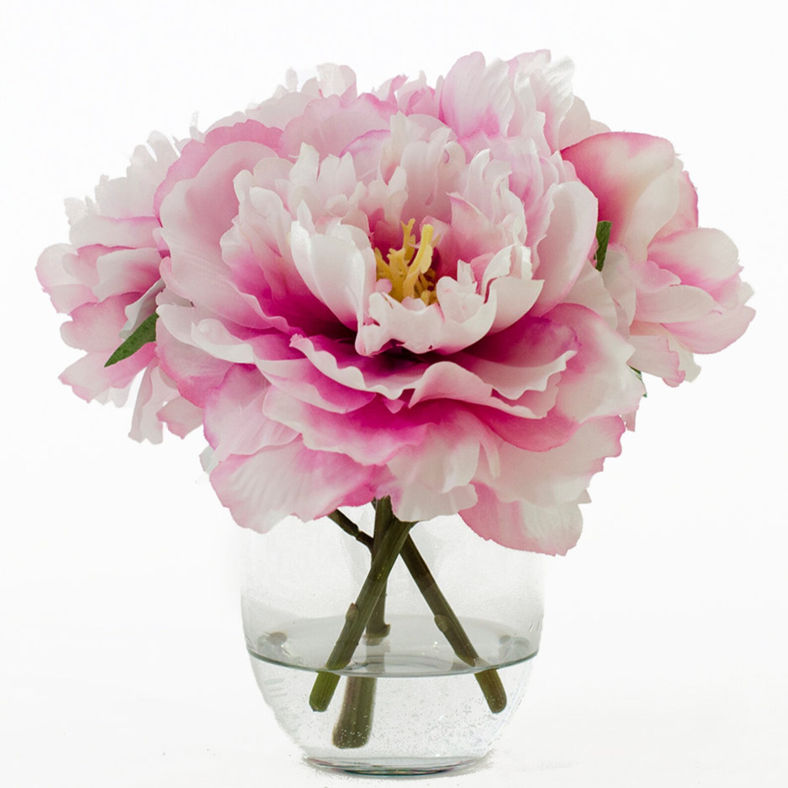 Silk Peonies Arrangement with Fuchsia Silk Flowers Artificial Etsy