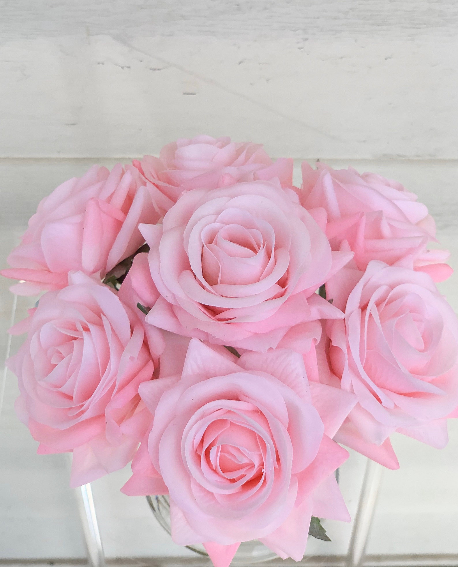 Real Touch Rose Floral Arrangement in Vasefloral Etsy