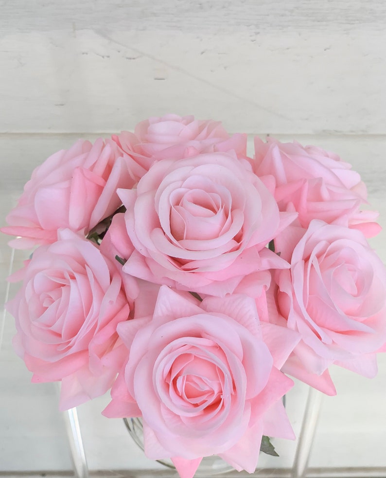 Real Touch Rose Floral Arrangement in Vasefloral Etsy