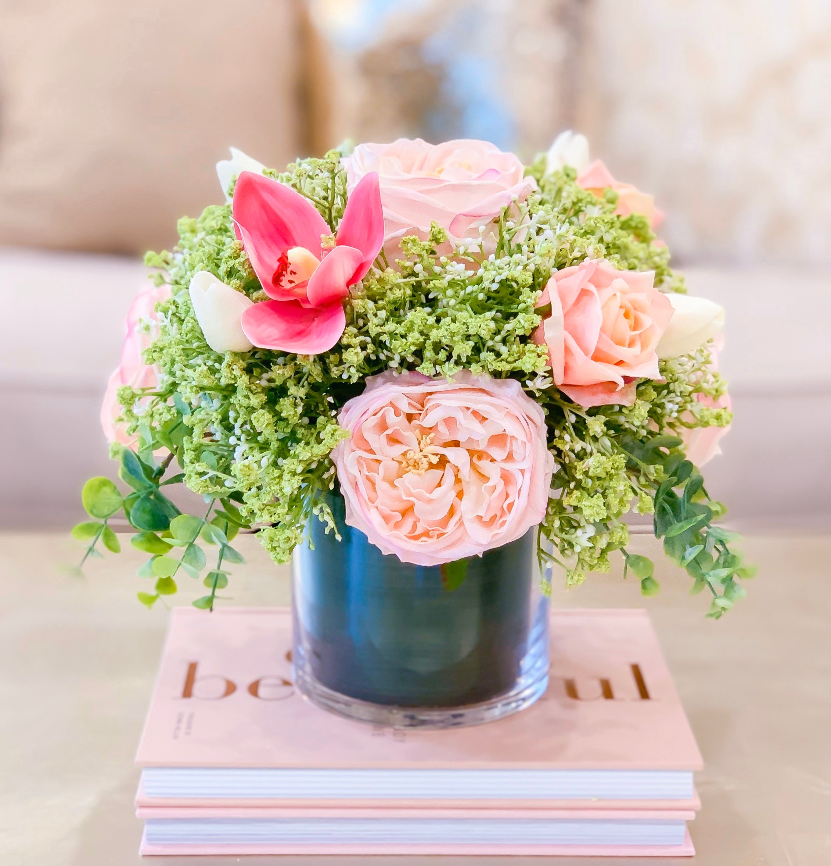 なな table flower arrange Large Centerpiece-table Centerpiece-large Real Touch Flower