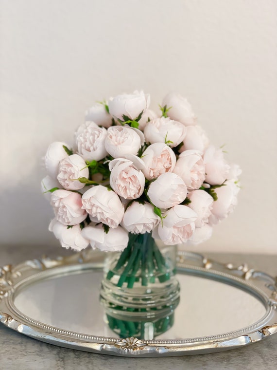 Pastel Pink Peony Flowers - Pink Peony Decor - Peonies - Shabby