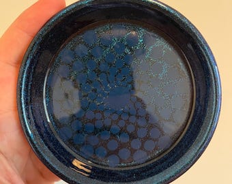 4" Hand-Painted Mandala Trinket Dish | 4" Terra Cotta Jewelry Tray | Boho Dot Art Catchall