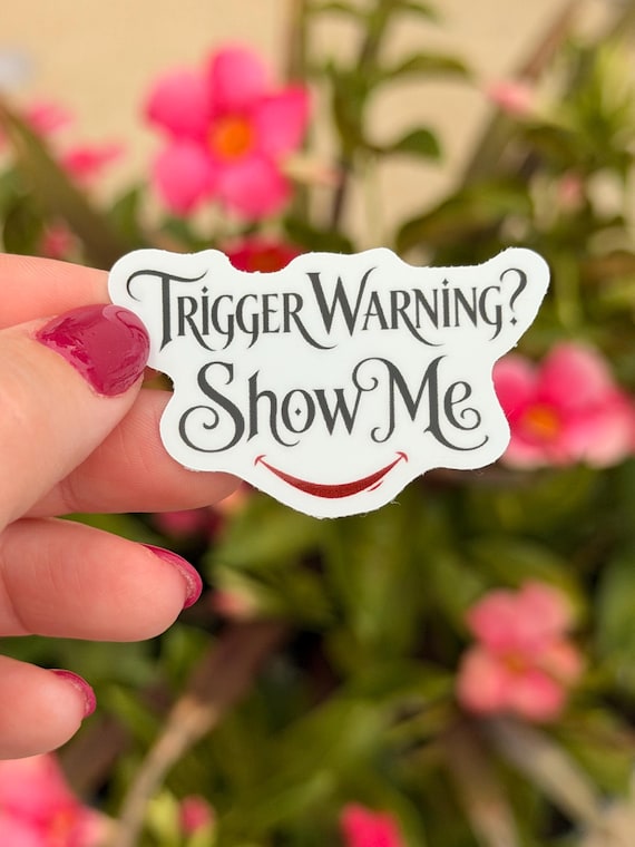 Trigger Warning Dark Romance Sticker, Morally Gray Book Lover Decal, Spicy Romance Reader Gift