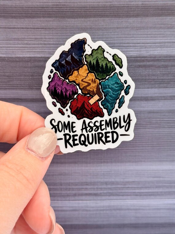 ACOSH ACOTAR Some Assembly Required Sticker, Prythian Courts Map