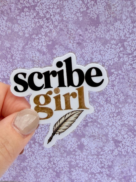 Scribe Girl Sticker | Fourth Wing Empyrean Series Bookish Fantasy | Threshing Day