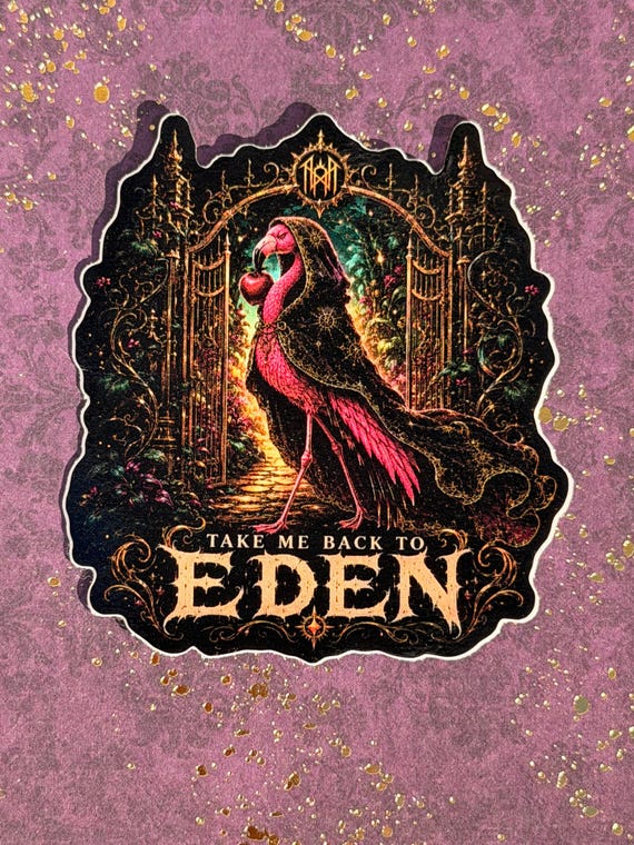 Sleep Token Inspired Sticker | Jerry the Flamingo Eden Gateway Art