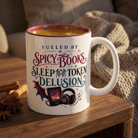 Spicy Books Sleep Token Delusion Mug | Multiple Colors & Sizes | Printed on Both Sides