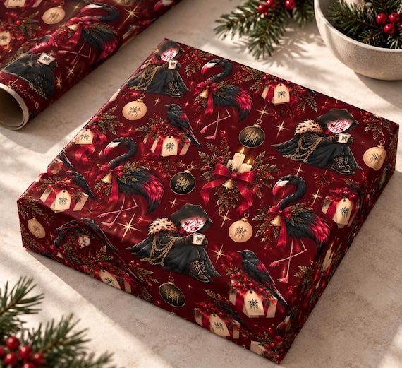 Sleep Token, Vessel and Jerry Christmas Wrapping Paper | *Multiple Lengths Available*