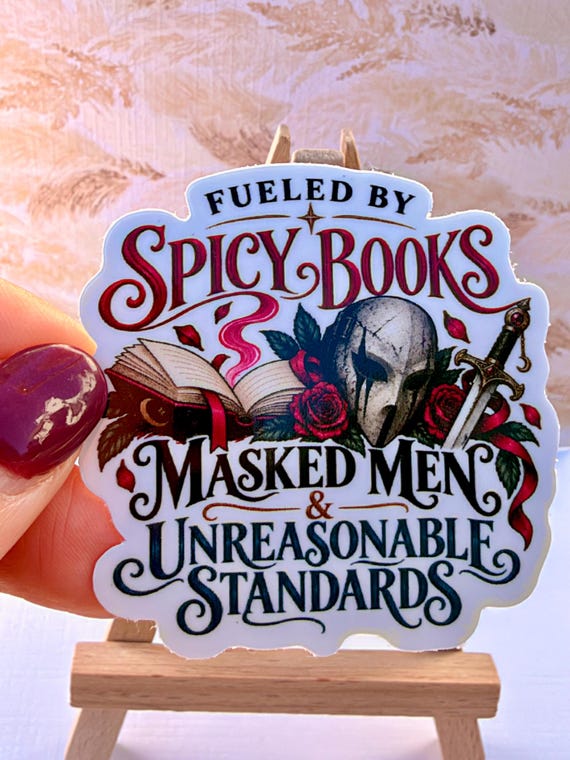 Spicy Books and Masked Men Sticker | Dark Romance