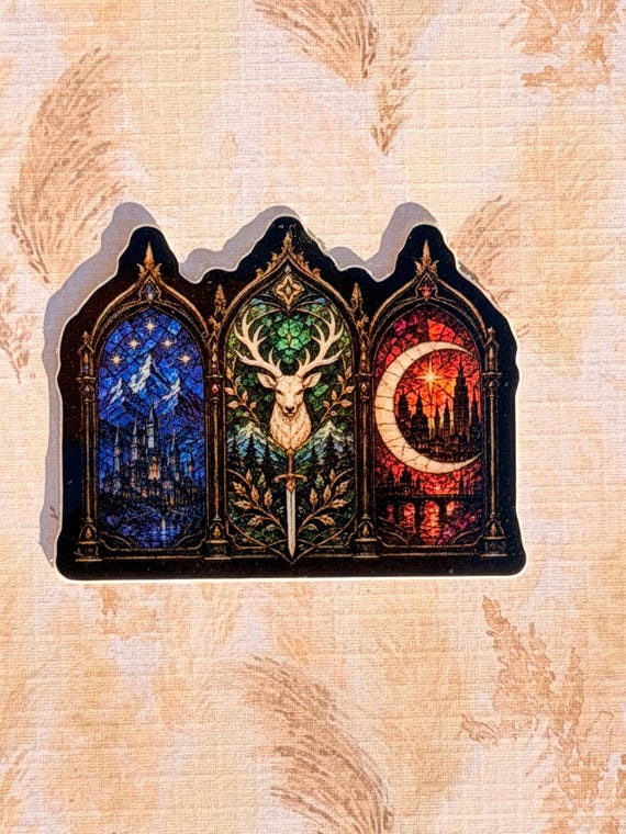 Maas Universe Stained Glass Sticker | ACOTAR, TOG and CC Inspired Fantasy Book Sticker