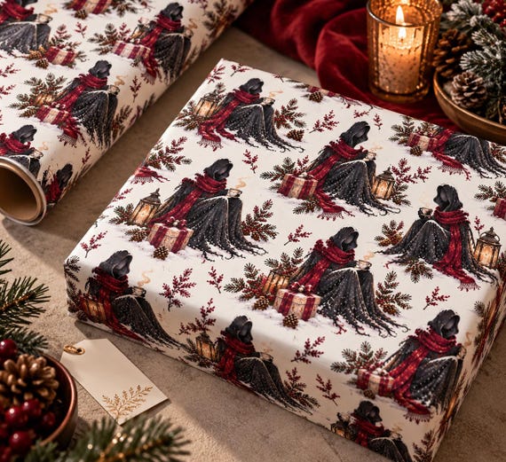 Suriel Inspired ACOTAR Christmas Wrapping Paper | *Multiple Lengths Available*