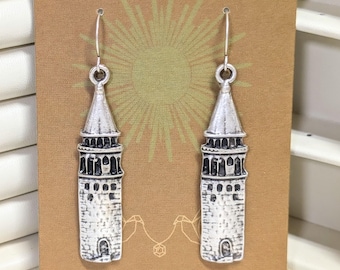 Princess Tower Earrings: Fairytale Castle