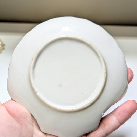 Yellow Flower Ring Dish; Scalloped Shell Dish - image 5