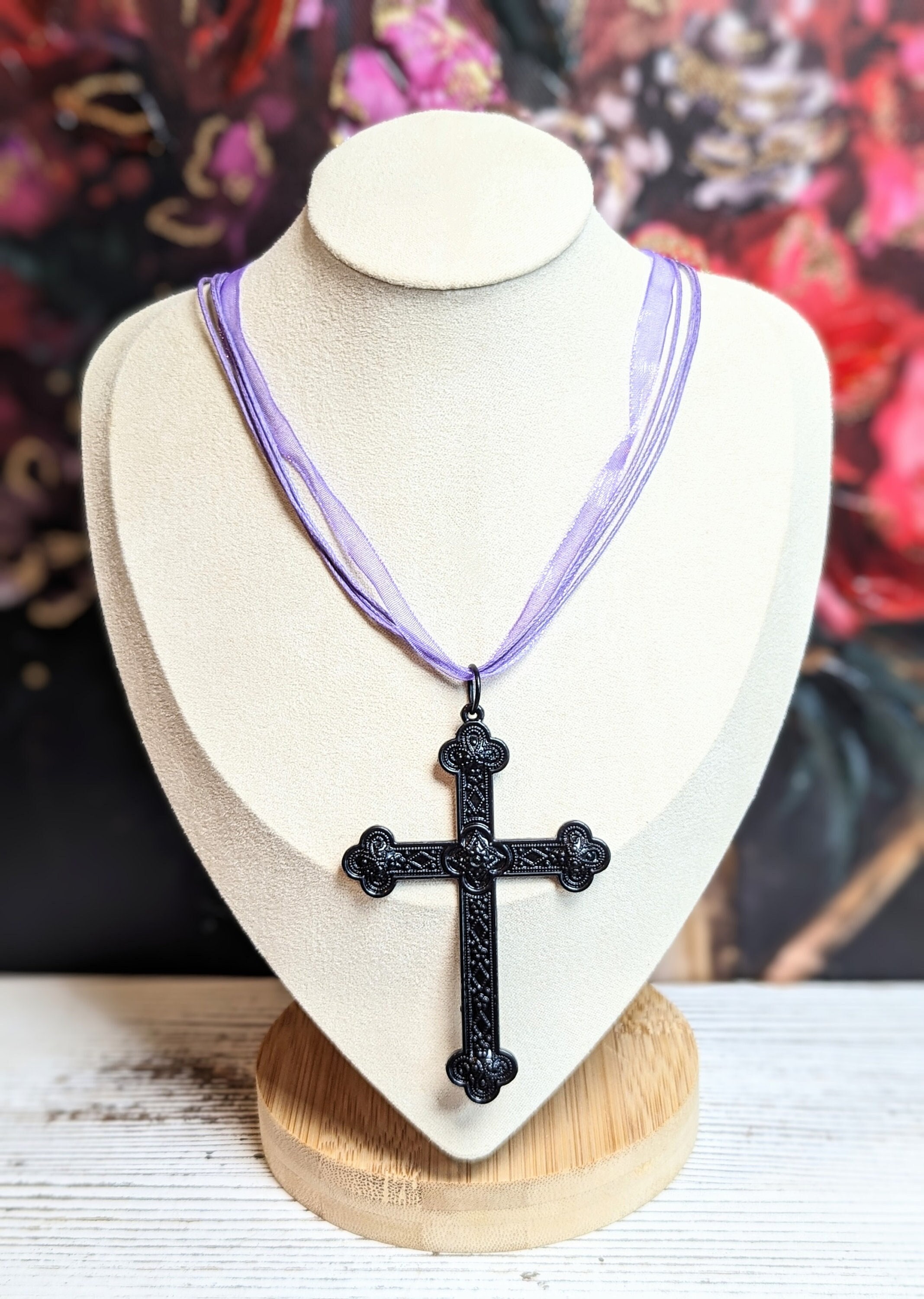 Katholisch für Kreuz Halskette Holzperlen Rosenkranz religiöse tragen Jesus  geschnitzt Anhänger Kette Christliche Gebet Schmuck