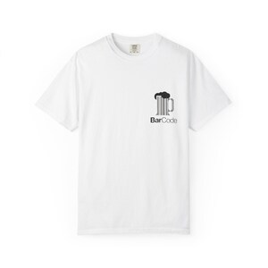 BarCode beer mug graphic T-shirt | barcode beer design