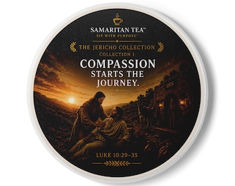 Jericho Collection No. 1 Gift Set Companion - Optional Round or Square Ceramic Coaster — Compassion Starts the Journey