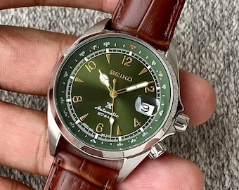 Orologio Seiko Alpinist Automatico Vintage Ricondizionato con quadrante verde SBP121 6R35A JDM