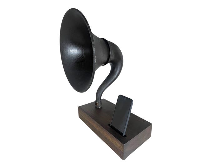 Antique Gramophone Phone Speaker, Acoustic Atwater Kent Phone Amplifier