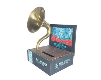 Amplificador de teléfono Nica Rustica de Drew Estate Cigar Box, altavoz acústico para iPhone S1