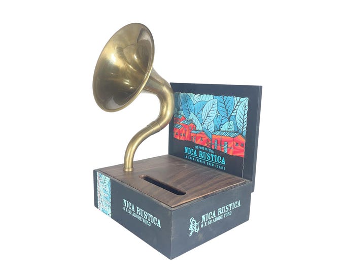 Nica Rustica by Drew Estate Cigar Box Phone Amplifier, Acoustic iPhone Speaker S1