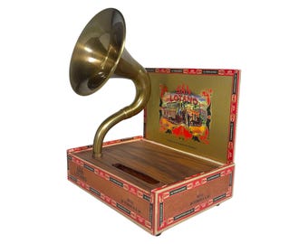 San Lotano Cigar Box Phone Amplifier, Acoustic iPhone Speaker S13